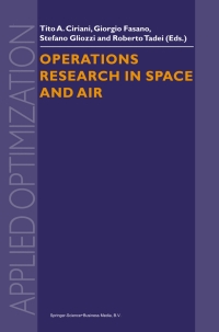 Cover image: Operations Research in Space and Air 1st edition 9781441952424