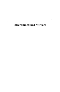 Cover image: Micromachined Mirrors 9781402073120