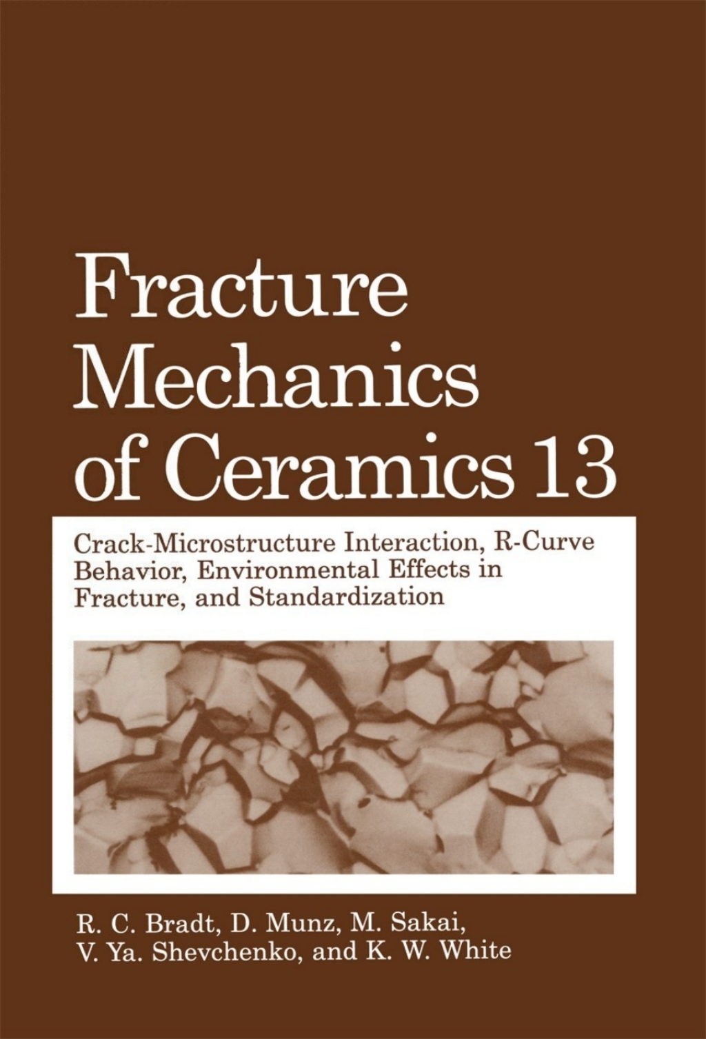 Fracture Mechanics of Ceramics Volume 13. Crack-Microstructure Interaction, R-Curve Behavior, Environmental Effects in Fracture, and Standardization 1st Edition