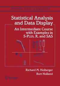 Cover image: Statistical Analysis and Data Display 9780387402703