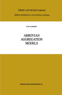 Imagen de portada: Arrovian Aggregation Models 9780792384519