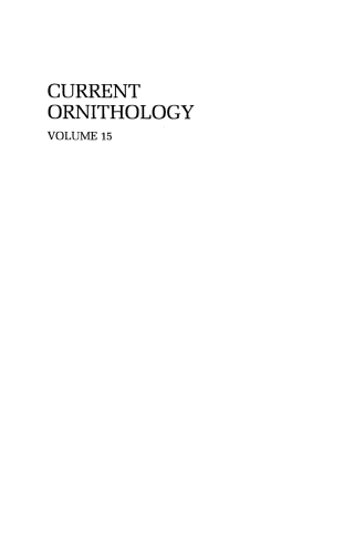 Imagen de portada: Current Ornithology 1st edition 9780306461712