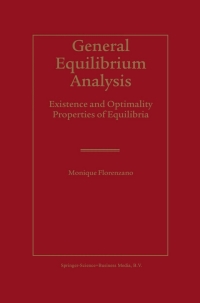 Cover image: General Equilibrium Analysis 9781402075124
