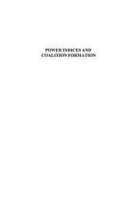 Cover image: Power Indices and Coalition Formation 1st edition 9780792373599