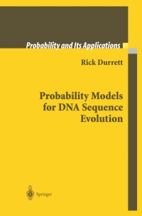 Cover image: Probability Models for DNA Sequence Evolution 9780387954356