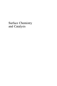 Cover image: Surface Chemistry and Catalysis 1st edition 9780306473937