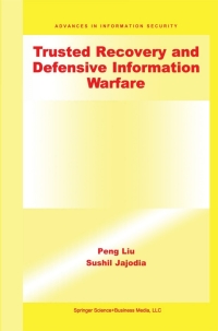 Immagine di copertina: Trusted Recovery and Defensive Information Warfare 9780792375722