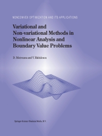 صورة الغلاف: Variational and Non-variational Methods in Nonlinear Analysis and Boundary Value Problems 9781441952486