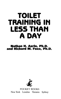 Cover image: Toilet Training in Less Than a Day 9781982120757