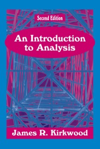 Cover image: An Introduction to Analysis 2nd edition 9781577662327