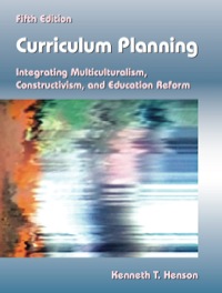 Cover image: Curriculum Planning: Integrating Multiculturalism, Constructivism, and Education Reform 5th edition 9781478622000