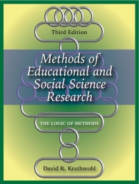 Cover image: Methods of Educational and Social Science Research: The Logic of Methods 3rd edition 9781577665762