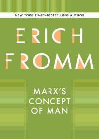 Cover image: Marx's Concept of Man 9781480402096
