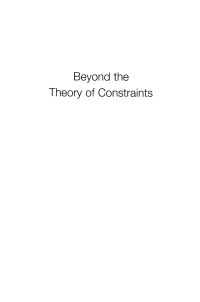 صورة الغلاف: Beyond the Theory of Constraints 1st edition 9781563273704