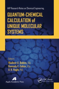 Imagen de portada: Quantum-Chemical Calculation of Unique Molecular Systems, Two-Volume Set 1st edition 9781926895758