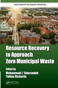 Cover image: Resource Recovery to Approach Zero Municipal Waste 1st edition 9781482240351