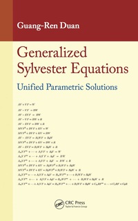 صورة الغلاف: Generalized Sylvester Equations 1st edition 9781482243963