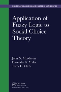 表紙画像: Application of Fuzzy Logic to Social Choice Theory 1st edition 9781482250985