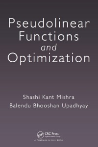 Titelbild: Pseudolinear Functions and Optimization 1st edition 9781482255737