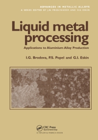 Cover image: Liquid Metal Processing 1st edition 9780415272339