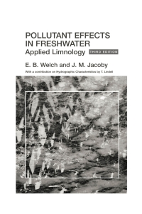 صورة الغلاف: Pollutant Effects in Freshwater 3rd edition 9780415279918
