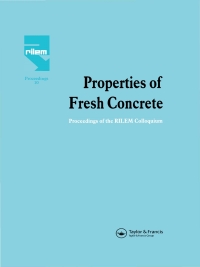Imagen de portada: Properties of Fresh Concrete 1st edition 9780412374302