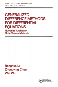 Cover image: Generalized Difference Methods for Differential Equations 1st edition 9780824703301