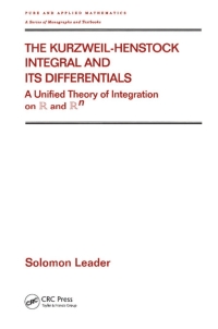 Cover image: The Kurzweil-Henstock Integral and Its Differential 1st edition 9780824705350