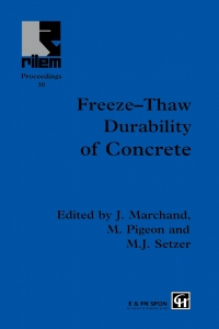 Cover image: Freeze-Thaw Durability of Concrete 1st edition 9780367863999