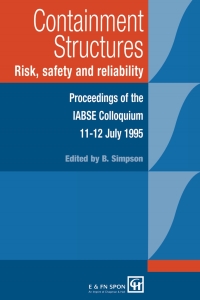Cover image: Containment Structures: Risk, Safety and Reliability 1st edition 9780419216209