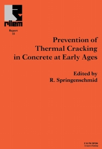 Imagen de portada: Prevention of Thermal Cracking in Concrete at Early Ages 1st edition 9780419223108