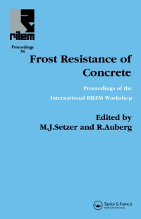 Imagen de portada: Frost Resistance of Concrete 1st edition 9780367863746