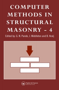 Imagen de portada: Computer Methods in Structural Masonry - 4 1st edition 9780419235408