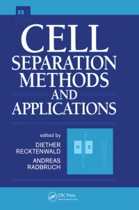 表紙画像: Cell Separation Methods and Applications 1st edition 9780824798642