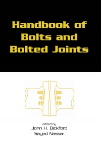Imagen de portada: Handbook of Bolts and Bolted Joints 1st edition 9780824799779