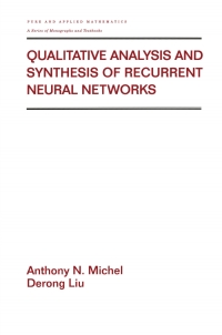 Immagine di copertina: Qualitative Analysis and Synthesis of Recurrent Neural Networks 1st edition 9780824707675