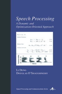 صورة الغلاف: Speech Processing 1st edition 9780824740405