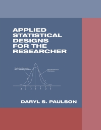 Cover image: Applied Statistical Designs for the Researcher 1st edition 9780824740856