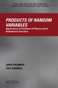 Cover image: Products of Random Variables 1st edition 9780824754020