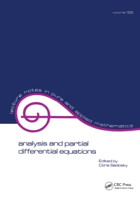 Imagen de portada: Analysis and Partial Differential Equations 1st edition 9780367411688