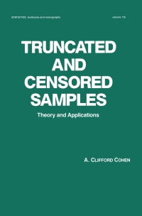 Imagen de portada: Truncated and Censored Samples 1st edition 9780824784478