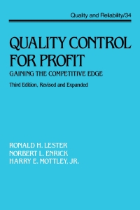 صورة الغلاف: Quality Control for Profit 3rd edition 9780824786588