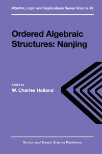Cover image: Ordered Algebraic Structures 1st edition 9789056993252