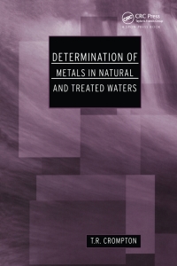 Cover image: Determination of Metals in Natural and Treated Water 1st edition 9780415250726