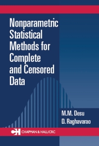 Cover image: Nonparametric Statistical Methods For Complete and Censored Data 1st edition 9780367394950