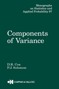 表紙画像: Components of Variance 1st edition 9780367395971