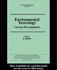 Imagen de portada: Environmental Toxicology 1st edition 9789056991401