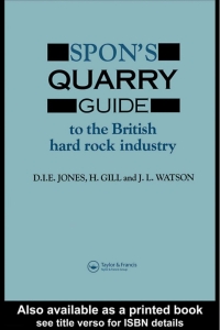 Imagen de portada: Spon's Quarry Guide 1st edition 9780419167105