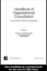 Cover image: Handbook of Organizational Consultation, Second Editon 2nd edition 9780824703219