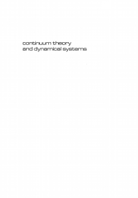 Cover image: Continuum Theory & Dynamical Systems 1st edition 9781138430334